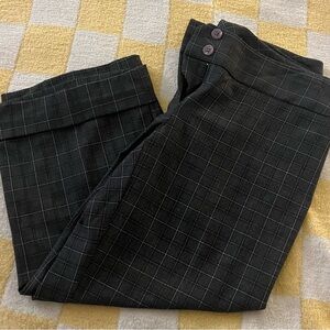 Women's Black Plaid Trouser Shorts